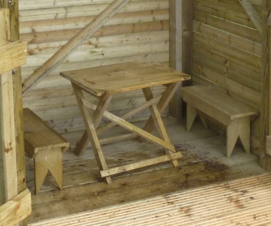 Child's Table and Bench Set
