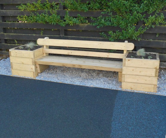 Bench and Planter Combination for schools