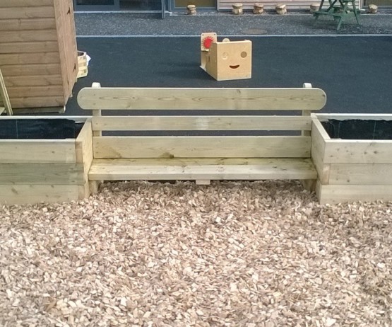 Bench and Planter Combination for schools
