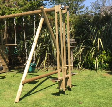 Garden Play Fort Case Study Push Me Pull You on swing extension