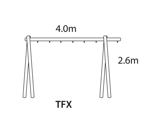 Triple Swing Frame with Extension Garden Play Swing Frames product listing gallery image TFX