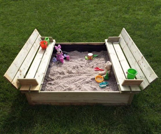 Wooden Tidy Sandpit garden play sandpit