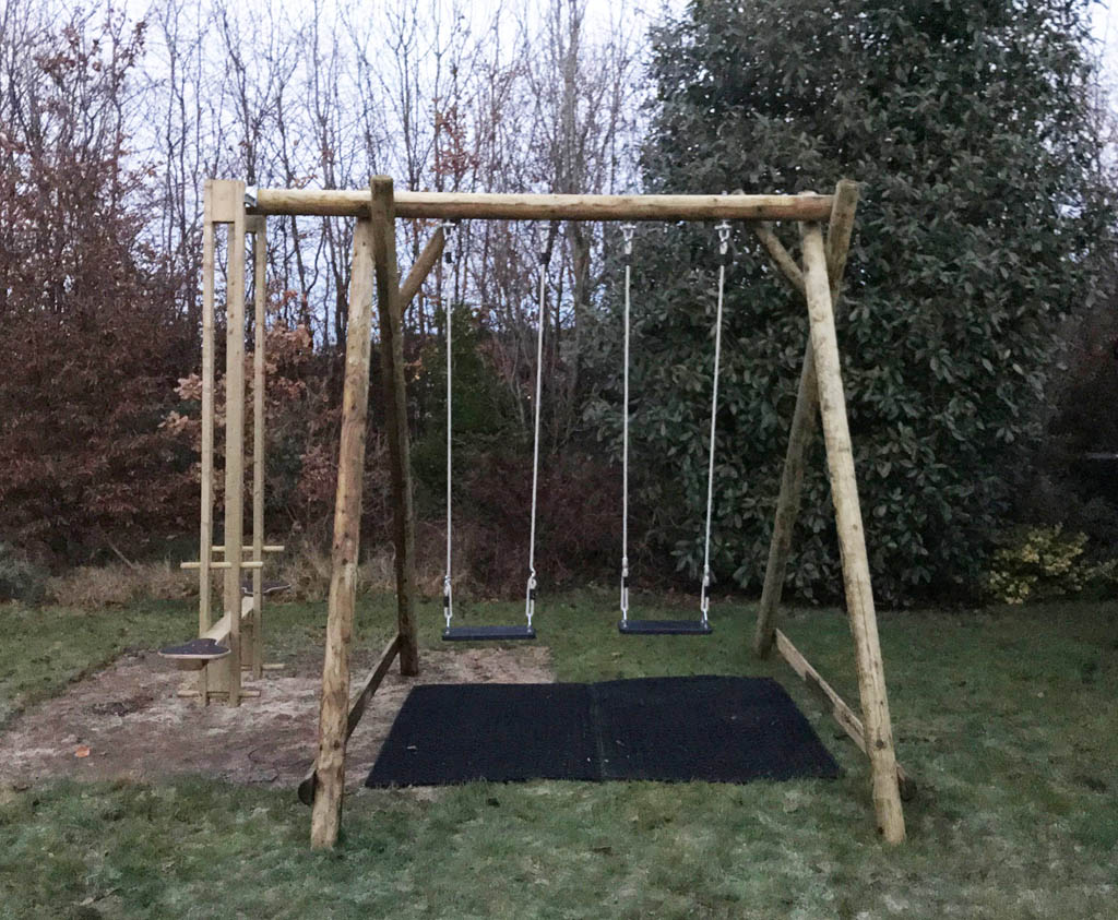Double Swing Frame with Extension | wooden garden swing ...