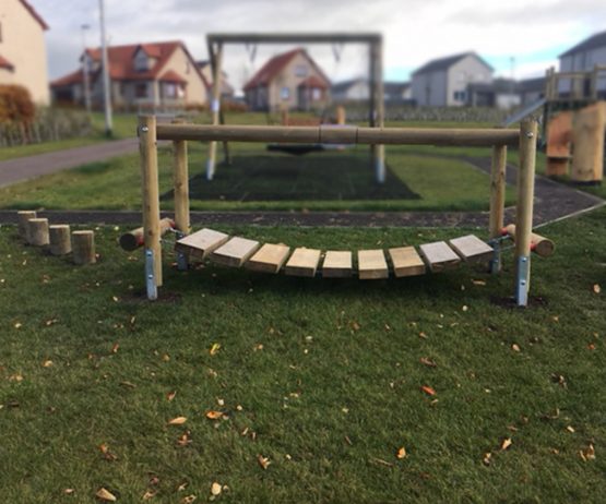 Timber Clatter Bridge for agility trails