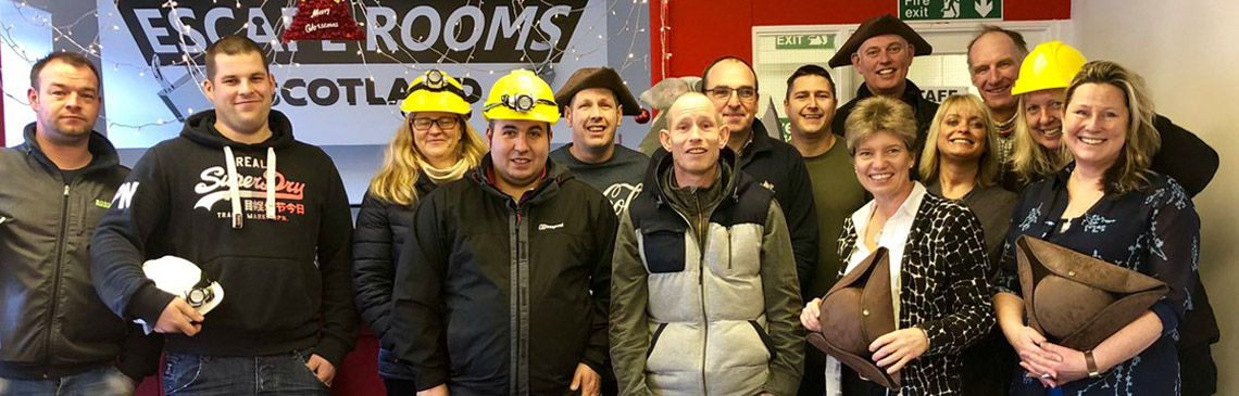 New banner image Staff Christmas outing 2018 Escape Rooms