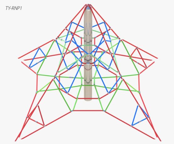 Rope net pyramid
